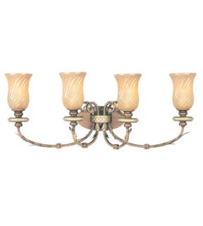 Bristol Manor 4 Light Bathroom Vanity Lights in Palacial Bronze With Gilded Accents 8874 64