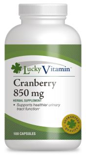 LuckyVitamin   Cranberry 850 mg.   100 Capsules