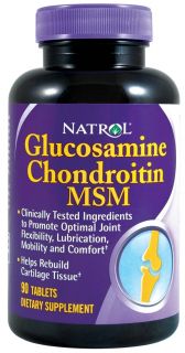 Natrol   Glucosamine Chondroitin & MSM   90 Tablets