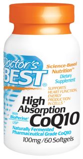 Doctors Best   High Absorption CoQ10 100 mg.   60 Softgels