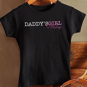 Daddys Girl Personalized Kids Fitted T Shirts