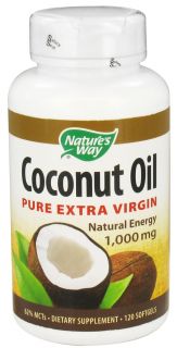Natures Way   Coconut Oil 1000 mg.   120 Softgels Lucky Price