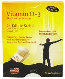 Neutralean   Vitamin D 3 The Power of the Sun Vanilla 2000 IU   24 Strip(s)