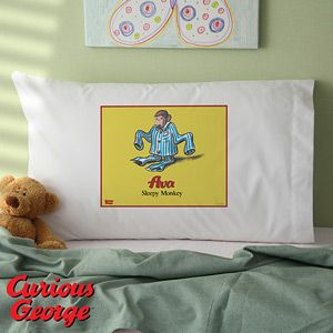Curious George Personalized Pillowcase