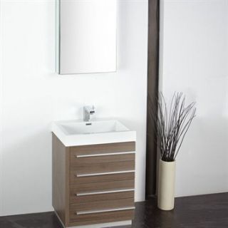 Fresca Livello 24 Gray Oak Modern Bathroom Vanity with Medicine Cabinet