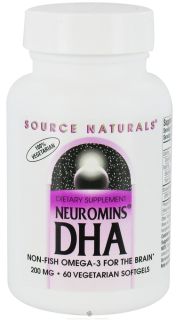 Source Naturals   Neuromins DHA 200 mg.   60 Vegetarian Softgels