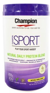 Champion Naturals   Sport Natural Daily Protein Blend Natural Vanilla Bean   24 oz.