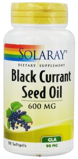 Solaray   Black Currant Seed Oil 600 mg.   90 Softgels
