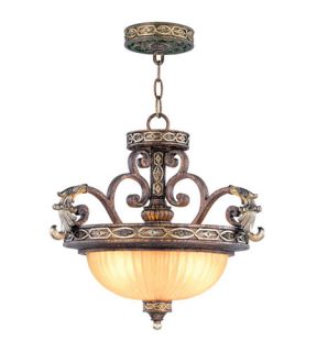 Seville 2 Light Pendants in Palacial Bronze With Gilded Accents 8544 64