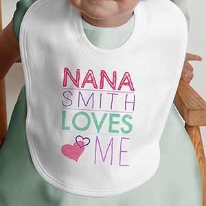 Personalized Baby Bibs   Somebody Love Me