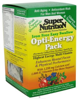 Super Nutrition   Opti Energy Pack Easy Swallow Iron Free   90 Packet(s) formerly Easy Swallow Opti Pack