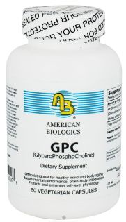 American Biologics   GPC GlyceroPhosphoCholine 600 mg.   60 Vegetarian Capsules