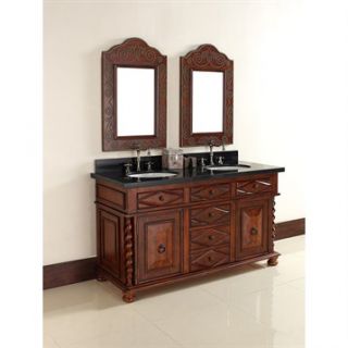 James Martin 60 Continental Double Vanity   Burnished Cherry