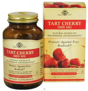 Solgar   Tart Cherry 1000 mg.   90 Vegetarian Capsules