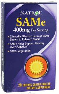 Natrol   SAMe 400 mg.   20 Enteric Coated Tablets