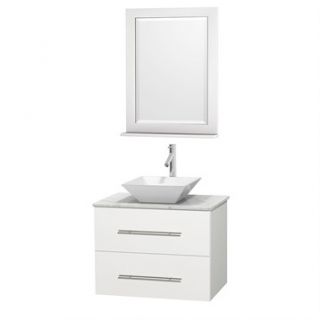 Centra 30 Single Bathroom Vanity Set for Vessel Sink by Wyndham Collection   Wh