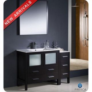 Fresca Torino 48 Espresso Modern Bathroom Vanity with Side Cabinet & Integrated