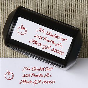 Personalized Rubber Address Stamp   Apple Design