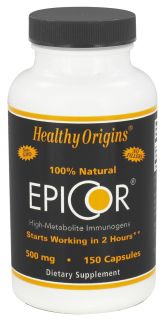 Healthy Origins   EpiCor High Metabolite Immunogens 500 mg.   150 Capsules