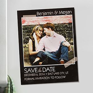 Personalized Wedding Save The Date Photo Magnets   Tying The Knot