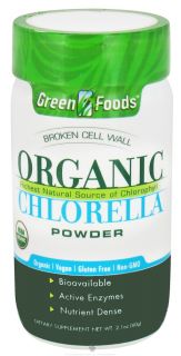 Green Foods   Organic Chlorella Powder   2.1 oz.