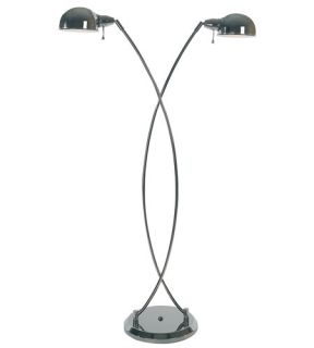 Aesthetic 2 Light Floor Lamps in Black Chrome TF3627 08