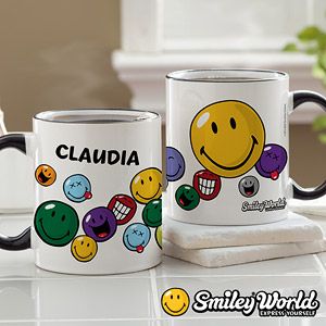 Personalized Smiley Face Mugs