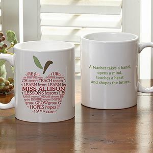Personalized Coffee Mugs for Teachers   Apple