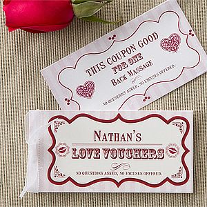 Personalized Romantic Love Coupons   Create Your Own