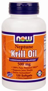 NOW Foods   Neptune Krill Oil 500 mg.   120 Softgels
