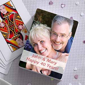 Personalized Photo Playing Cards   Anniversary