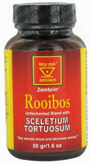 African Red Tea Imports   Zembrin Rooibos Unfermented Powder Blend with Sceletium Tortuosum 10 mg.   1.6 oz.