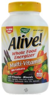Natures Way   Alive Multi Vitamin Whole Food Energizer No Iron Added   180 Tablets