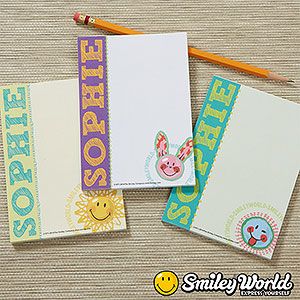 Personalized Kids Notepads   Smiley Face