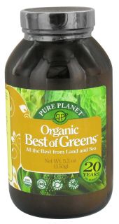 Pure Planet   Organic Best of Greens Superfood   5.3 oz.