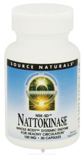Source Naturals   Nattokinase 100 mg.   30 Capsules