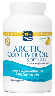 Nordic Naturals   Arctic Cod Liver Oil Lemon 1000 mg.   180 Softgels