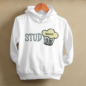 Personalized Kids Hooded Sweatshirts   Stud Muffin