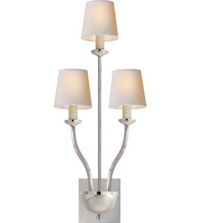 E.F. Chapman Normandy 3 Light Wall Sconces in Polished Nickel CHD1169PN