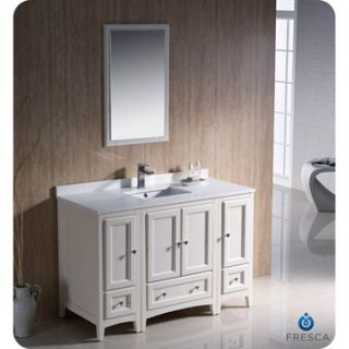 Fresca Oxford 48 Traditional Bathroom Vanity with 2 Side Cabinets   Antique Whi
