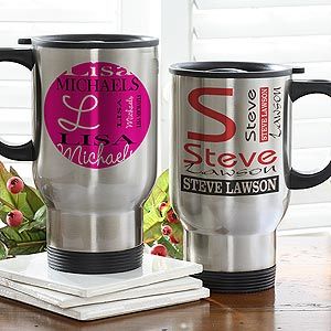 Personalized Stainless Steel Travel Mugs   Personally Yours