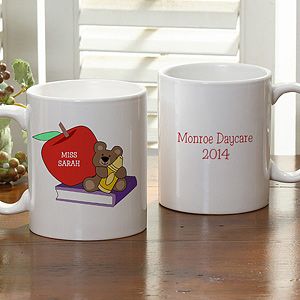 Personalized Coffee Mug for Teachers   Teddy Bear