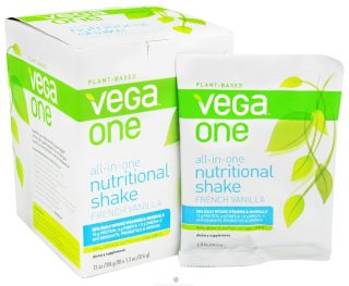 Vega   All in One Nutritional Shake French Vanilla   10 x 1.3 oz.(37.6 g) Packets