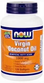 NOW Foods   Virgin Coconut Oil 1000 mg.   120 Softgels