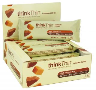 Think Products   thinkThin Protein Bar Caramel Fudge   2.1 oz.