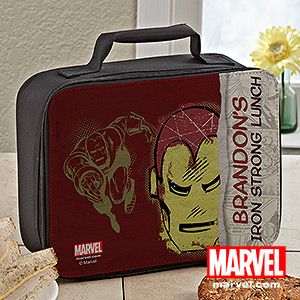 Personalized Comic Superhero Lunch Box   Spiderman, Iron Man, Hulk
