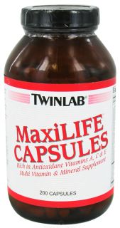 Twinlab   MaxiLife Capsules   200 Capsules