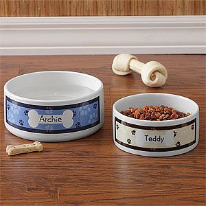 Personalized Dog Bowls   Throw Me A Bone   Small