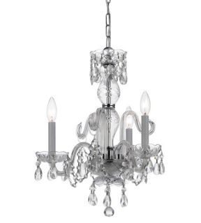 Traditional Crystal 3 Light Mini Chandeliers in Polished Chrome 5044 CH CL SAQ