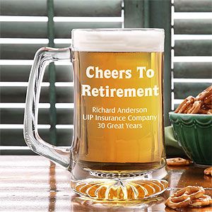 Personalized Retirement Beer Mug